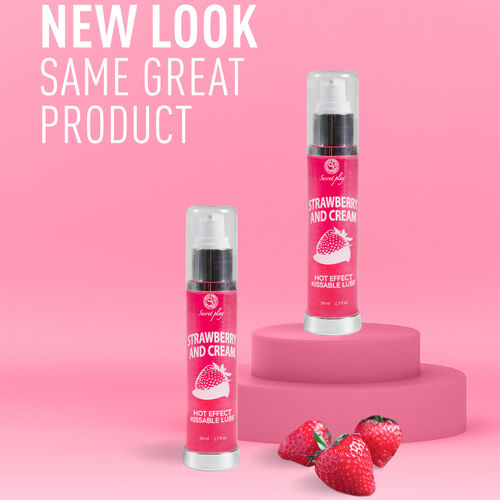 LUBRICANTE 2-1 EFECTO CALOR FRESA&NATA 50 ML - SECRETPLAY