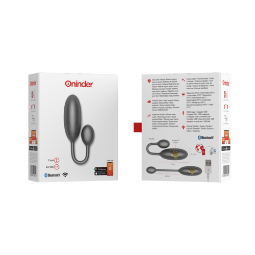 DENVER HUEVO VIBRADOR NEGRO 7 X 2.7 CM - APP GRATUITA - ONINDER
