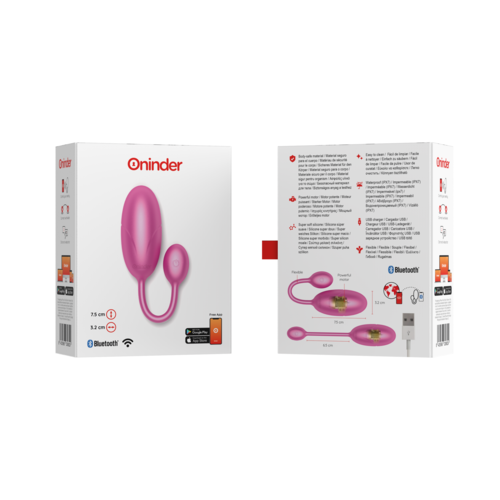 HUEVO TOKYO VIBRADOR NEGRO / ROSA 7.5 X 3.2 CM - APP GRATUITA - ONINDER