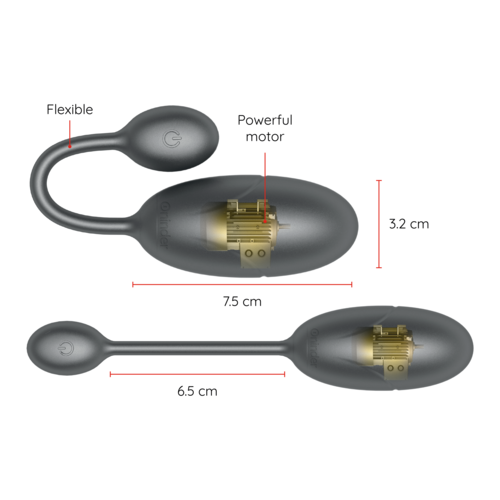 HUEVO TOKYO VIBRADOR NEGRO / ROSA 7.5 X 3.2 CM - APP GRATUITA - ONINDER