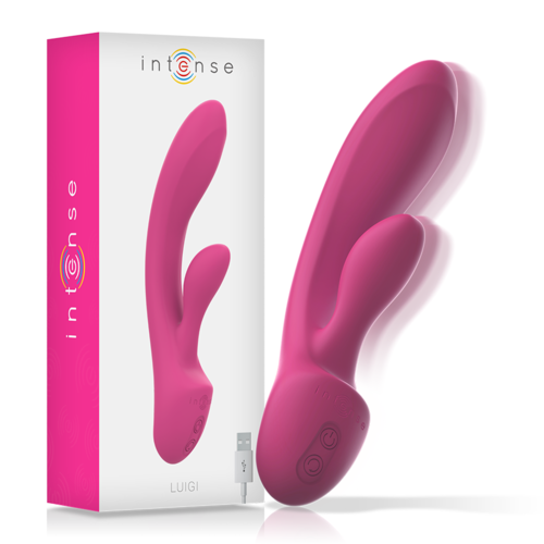 VIBRADOR LUIGI RABBIT SILICONA LIQUIDA ESTIMULADOR PUNTO A Y G - INTENSE