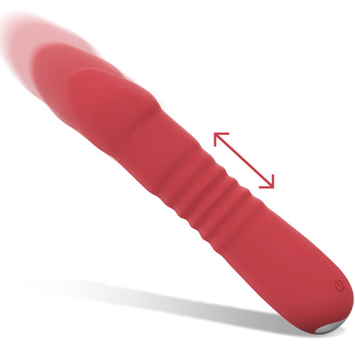VIBRADOR JUNI UP & DOWN 10 ROJO - INTENSE