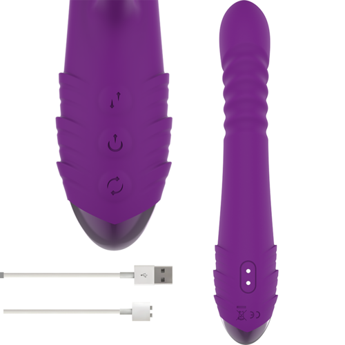 IGGY VIBRADOR MULTIFUNCIÓN RECARGABLE UP & DOWN CON ESTIMULADOR DE CLITORIS MORADO - INTENSE
