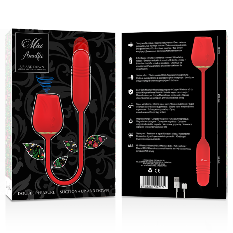 SUCCIONADOR DOBLE AMALFI DOBLE PLEASURE SUCCIONADOR + UP AND DOWN - MIA