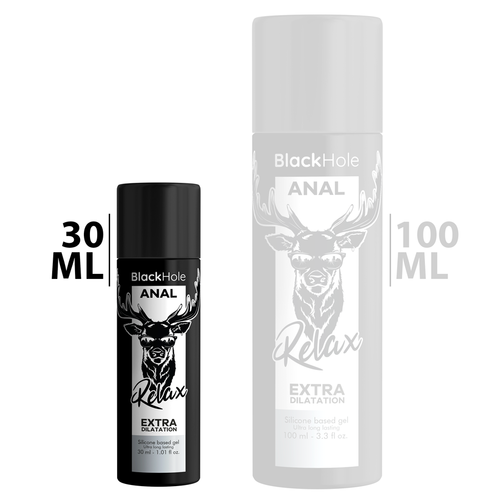 LUBRICANTE BASE SILICONA CONCENTRADA DILATACIÓN ANAL 30ML 100ML - BLACK HOLE