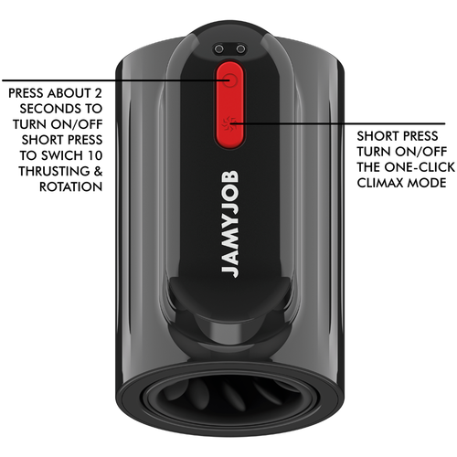 MASTURBADOR VORTEX TURBO CON EMPUJE Y ROTACIÓN 360 UP AND DOWN - JAMYJOB