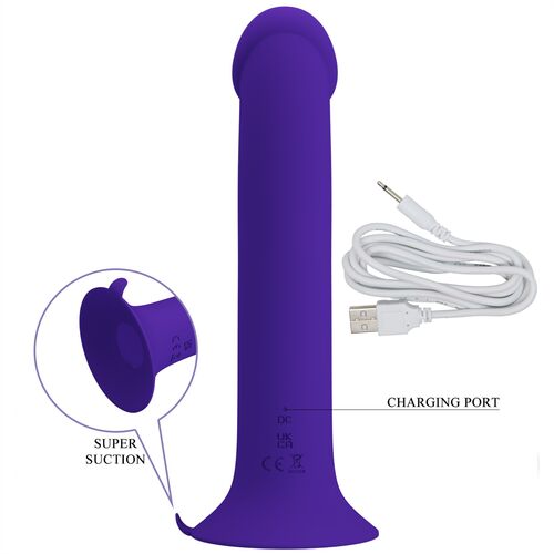DILDO VIBRADOR MURRAY YOUTH  & RECARGABLE VIOLETA - PRETTY LOVE