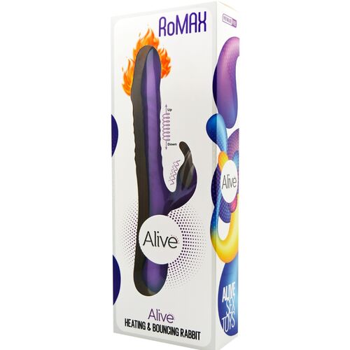 ROMAX VIBRADOR RABBIT SILICONA VIOLETA - ALIVE