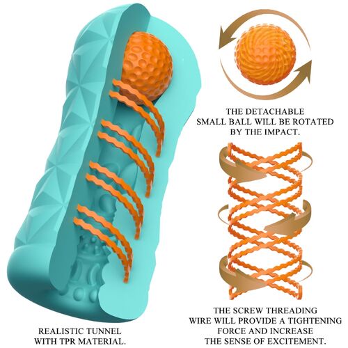 Masturbador Victoria Manual con Bola Giratoria - PRETTY LOVE