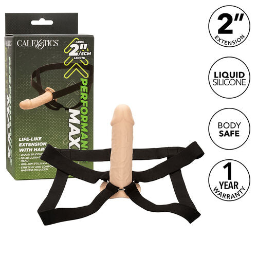 PERFORMANCE MAXX EXTENSIÓN REALISTA CON ARNÉS PIEL CLARO - CALEXOTICS