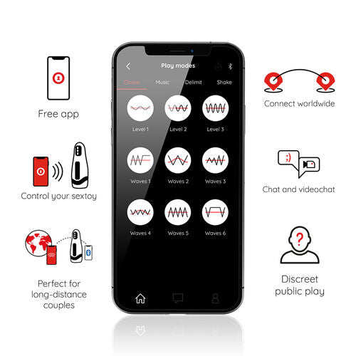 SEOUL MASTURBADOR MASCULINO DE COMPRESION Y VIBRACIÓN - APP GRATUITA - ONINDER