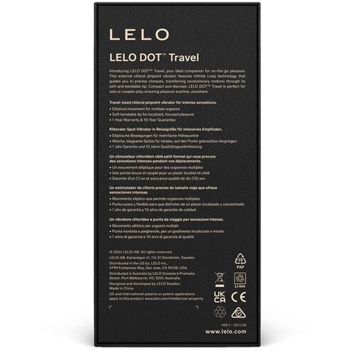ESTIMULADOR DOT TRAVEL DE CLÍTORIS MORADO / ROSA - LELO