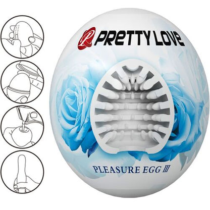 Huevo Masturbador Pleasure Egg III Blanco - PRETTY LOVE