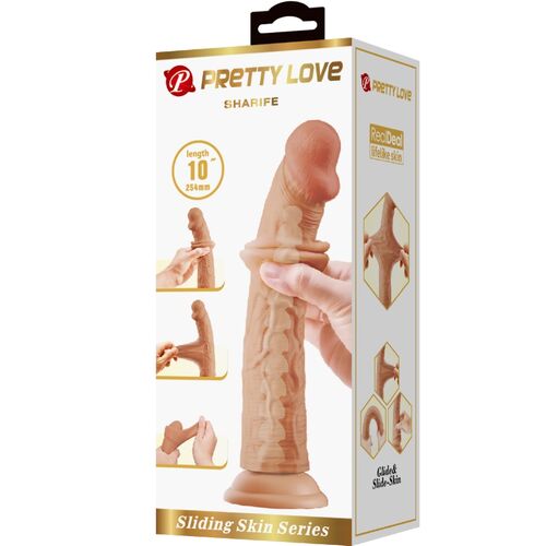 Sharife Dildo con Piel Deslizante-Retractil 25 cm - PRETTY LOVE