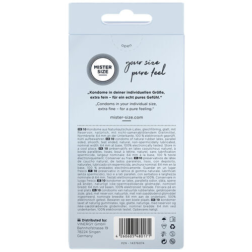 Preservativos Talla 64mm 2XL - MISTER SICE
