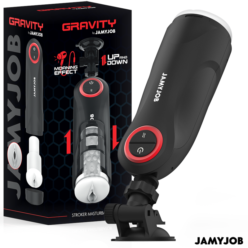 MASTURBADOR GRAVITY VAGINA AUTOMÁTICO 5 MODOS DE EMPUJE Y EFECTO SONIDO - JAMYJOB