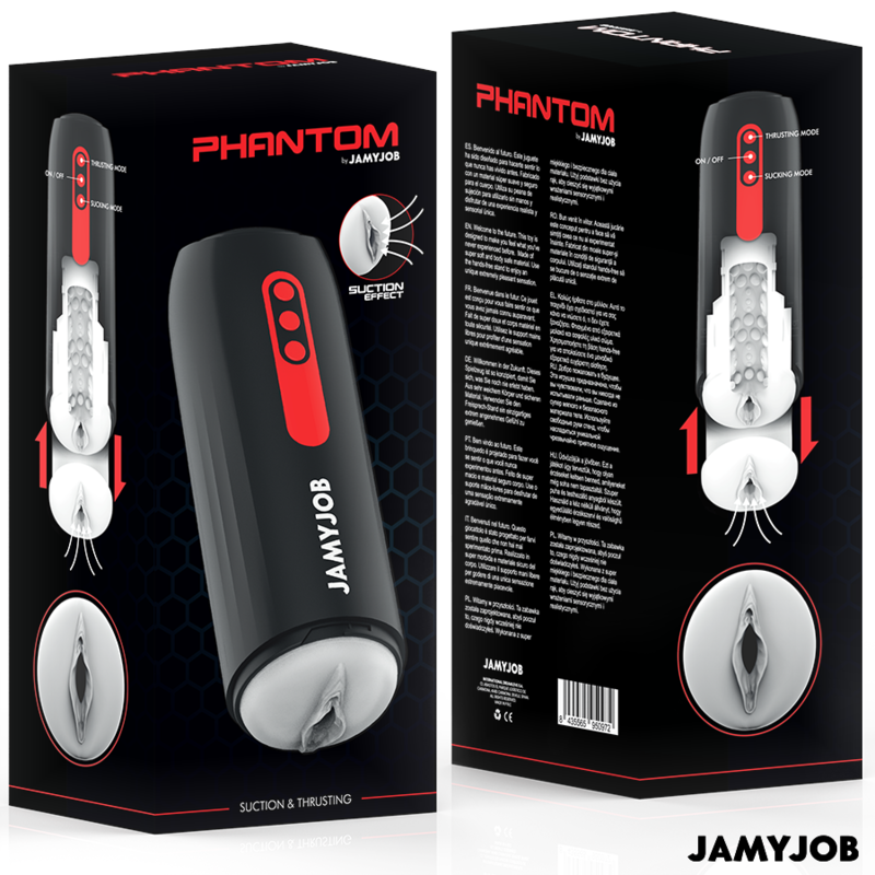 MASTURBADOR PHANTOM VAGINA AUTOMÁTICO 5 MODOS SUCCIONADOR Y EMPUJE - JAMYJOB