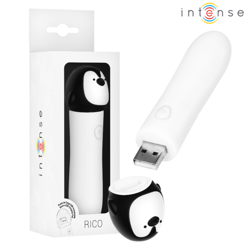 BALA VIBRADORA PINGÜINO RICO RECARGABLE USB 10 X 2.2 CM - INTENSE
