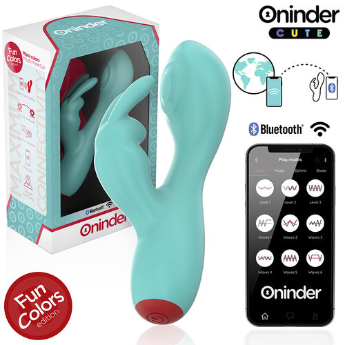 VIBRADOR LOVE BUNNY PUNTO G Y CLÍTORIS AZUL - APP MUNDIAL GRATUITA - ONINDER CUTE