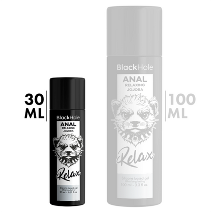 ANAL RELAXING CON JOJOBA BASE SILICONA 30 ML - BLACK HOLE