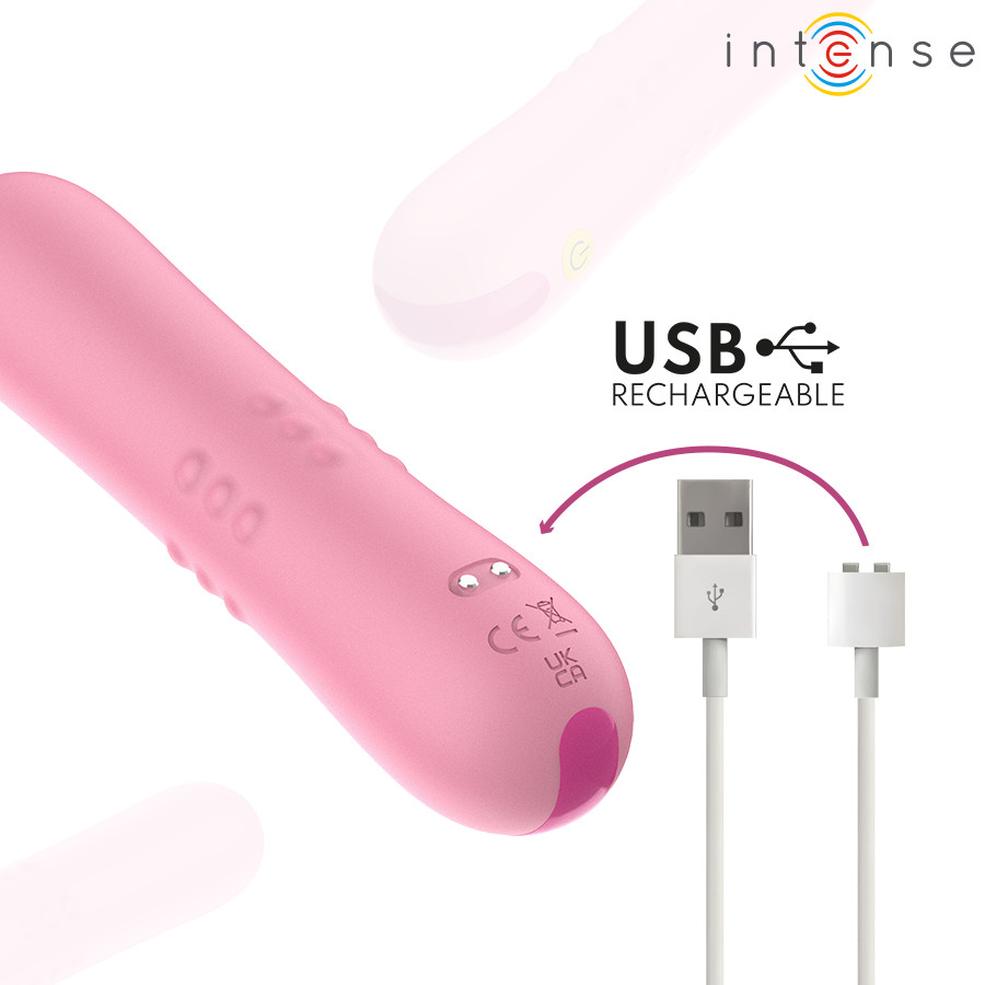 VIBRADOR BARBARA CON PERLAS GIRATORIAS - INTENSE