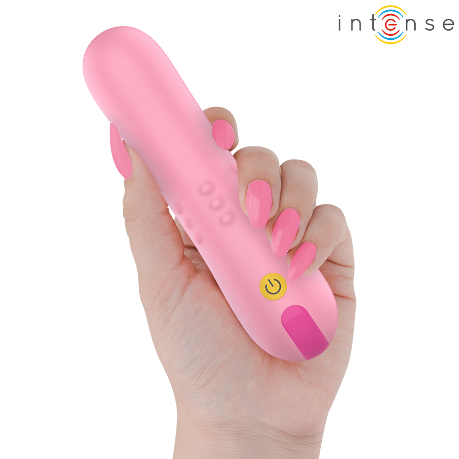 VIBRADOR BARBARA CON PERLAS GIRATORIAS - INTENSE