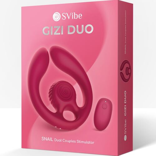 ESTIMULADOR DE PAREJAS GIZI DÚO CONTROL REMOTO BURDEOS / LILA - SNAIL VIBE
