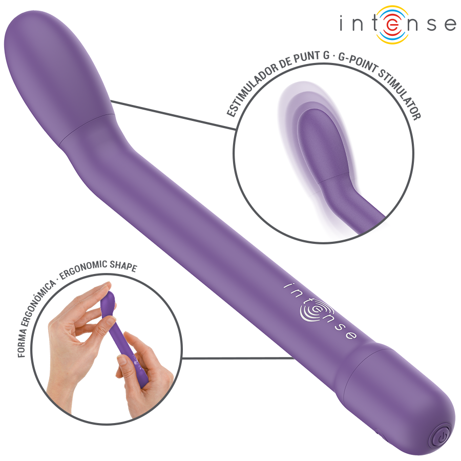 ESTIMULADOR KARLIE PUNTO-G RECARGABLE MORADO / ROSA / AZUL - INTENSE
