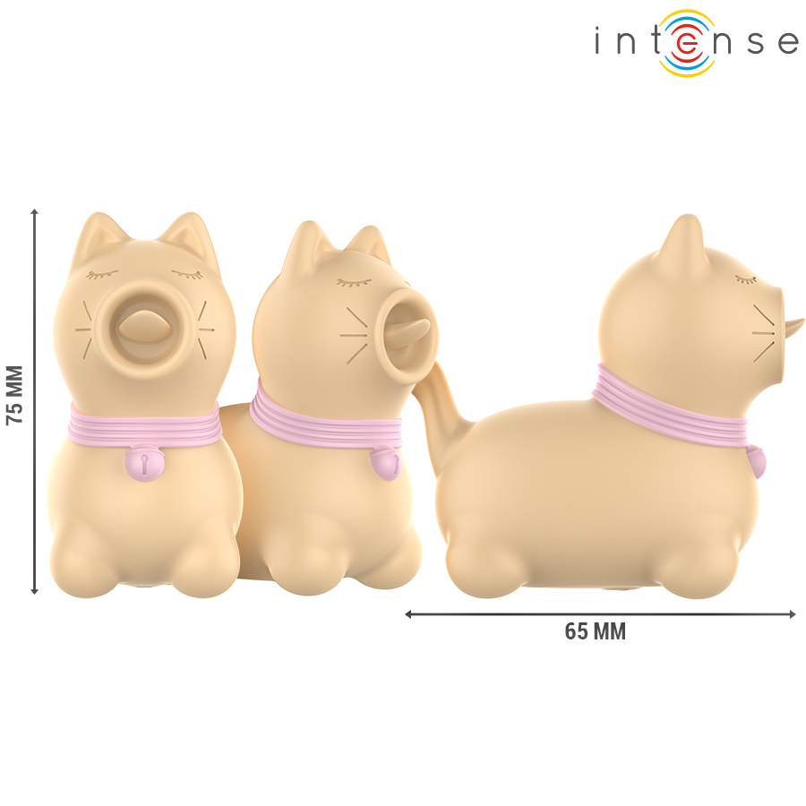 ESTIMULADOR GATO TOULOUSE CON LENGUA ROTATIVA 360º AMARILLO - INTENSE