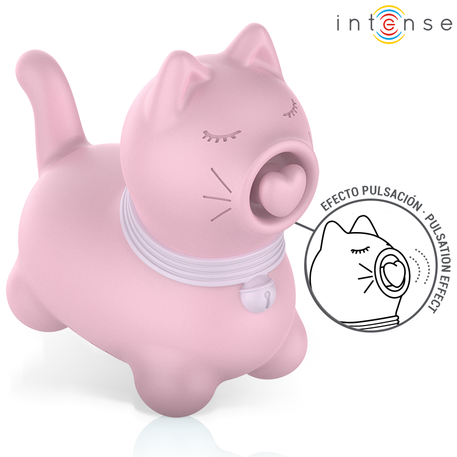 ESTIMULADOR GATO MARIE CON LENGUA EFECTO PULSACIÓN ROSA - INTENSE