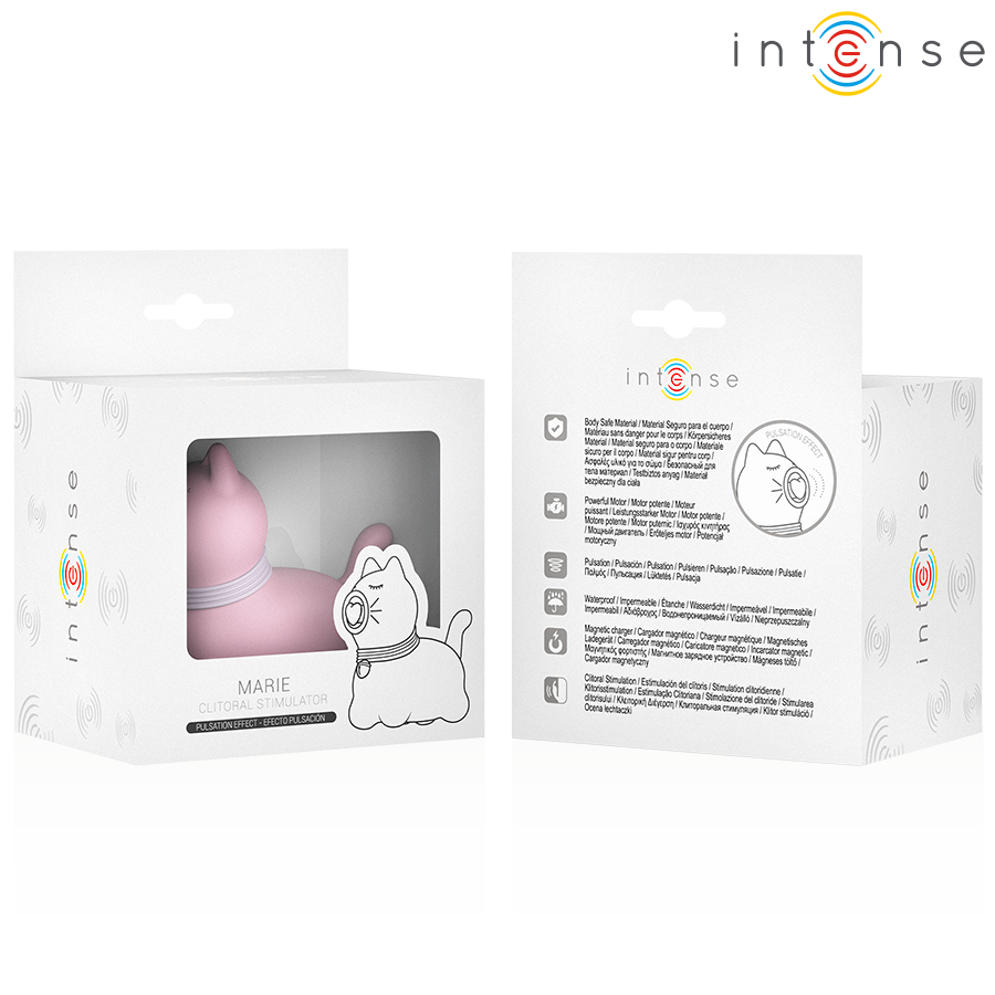 ESTIMULADOR GATO MARIE CON LENGUA EFECTO PULSACIÓN ROSA - INTENSE