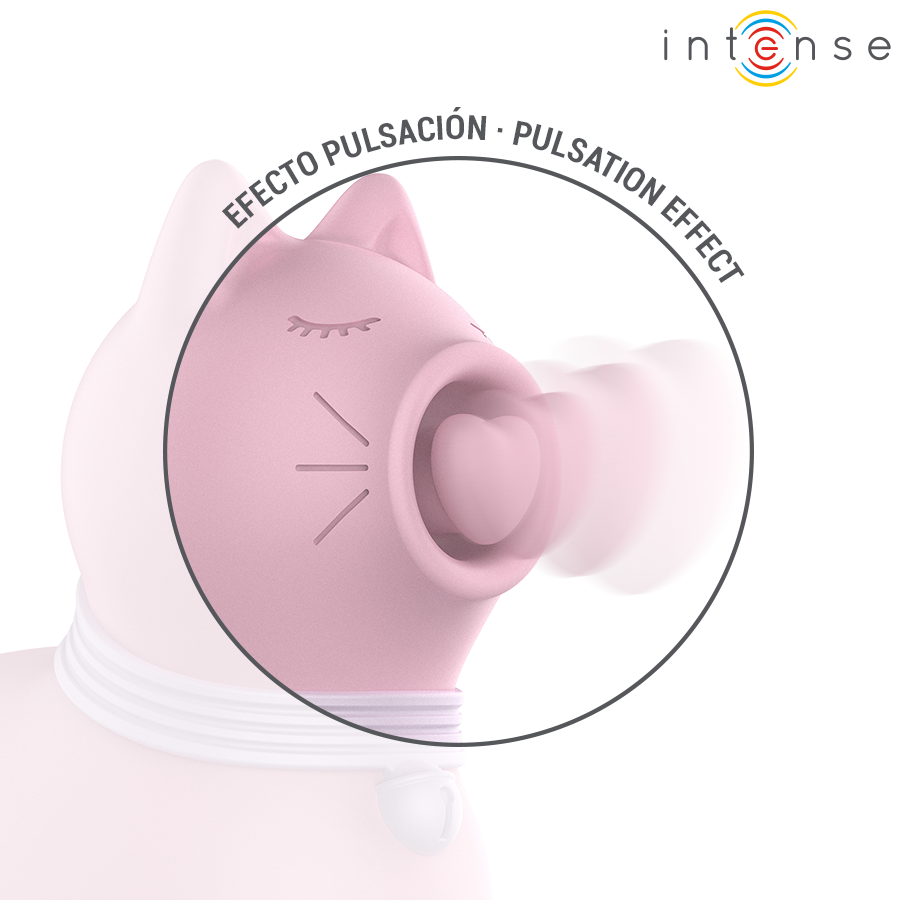 ESTIMULADOR GATO MARIE CON LENGUA EFECTO PULSACIÓN ROSA - INTENSE