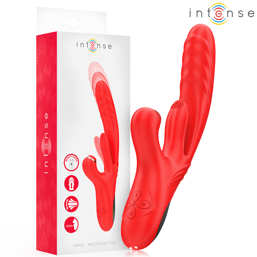 VIBRADOR KAROL MULTIFUNCIÓN EMPUJE & SUCCION & ESTIMULACIÓN - INTENSE