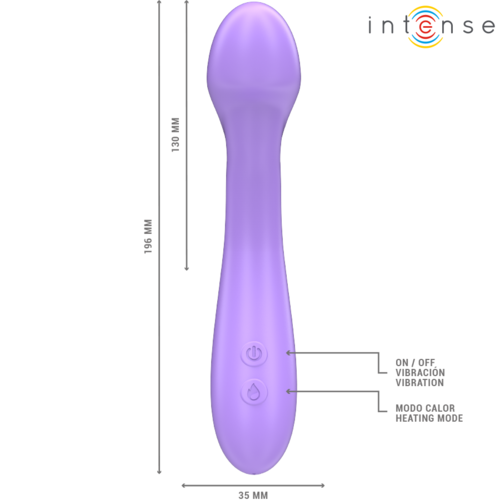 BECKY VIBRADOR 19 CM CALENTABLE 7 VIBRACIONES MORADO - INTENSE