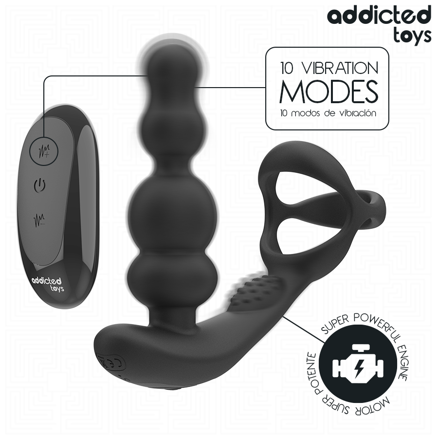 MASAJEADOR PROSTÁTICO ROTATORIO CONTROL REMOTO - ADDICTED TOYS
