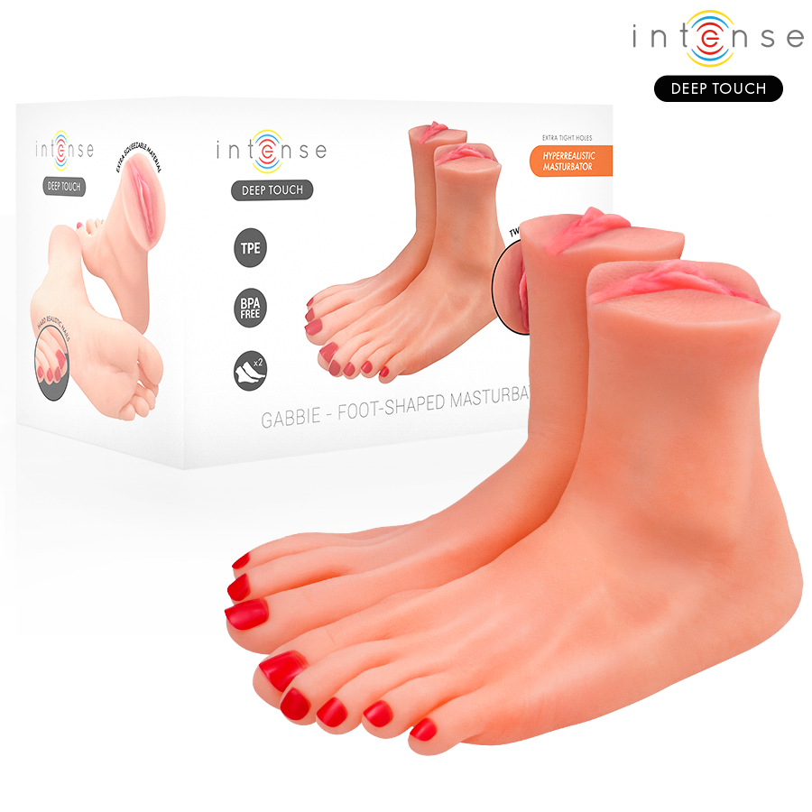 MASTUBADOR DEEP TOUCH - GABBIE DE DOS PIEZAS EN FORMA DE PIE - INTENSE