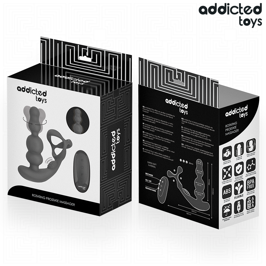 MASAJEADOR PROSTÁTICO ROTATORIO CONTROL REMOTO - ADDICTED TOYS