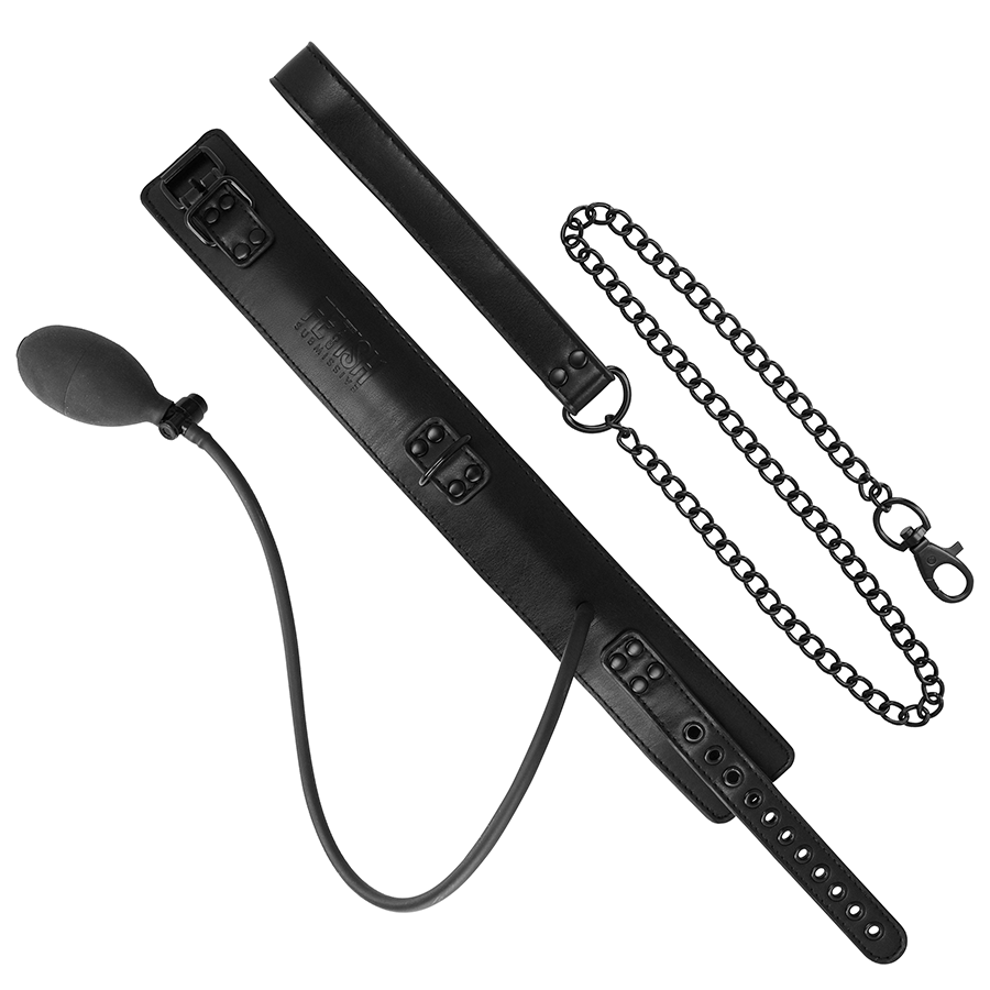 COLLAR BONDAGE INFLABLE CON TIRADOR - FETISH SUBMISSIVE BONDAGE