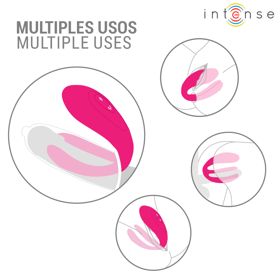 VIBRADOR JULIA & ESTIMULADOR DE PINZAS CONTROL REMOTO - INTENSE
