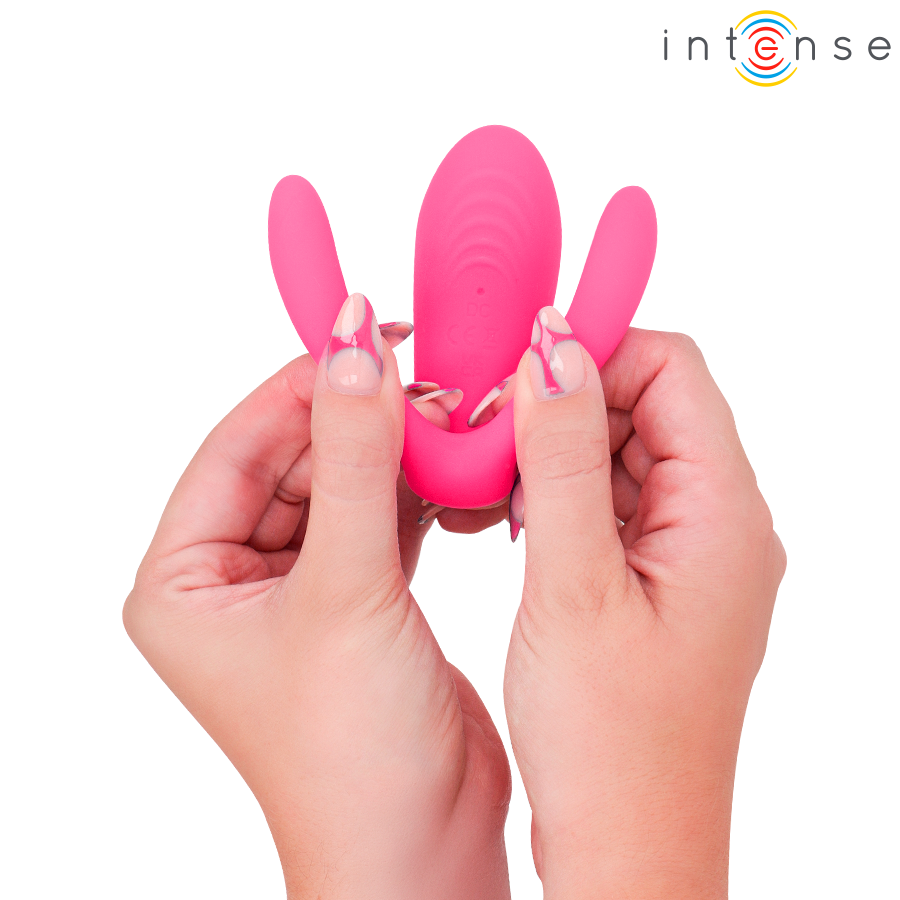 VIBRADOR JULIA & ESTIMULADOR DE PINZAS CONTROL REMOTO - INTENSE
