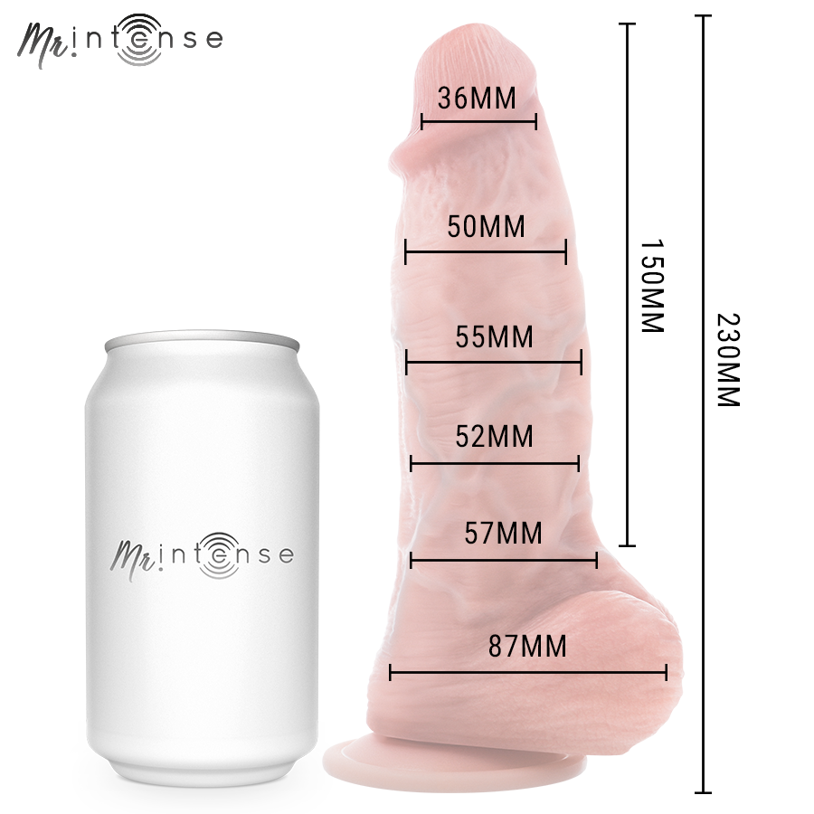 DILDO MEDIUM SPENCER SILICONA 23 CM -Ø- 5.7 CM - MR INTENSE
