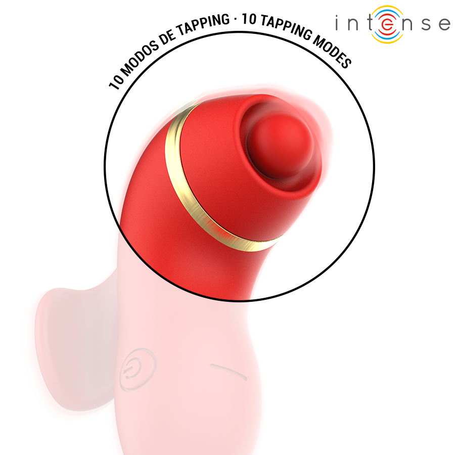 ESTIMULADOR PATTY CON 4 CABEZALES, SUCCIÓN, TAPPING, TICKLING Y LICKING - INTENSE