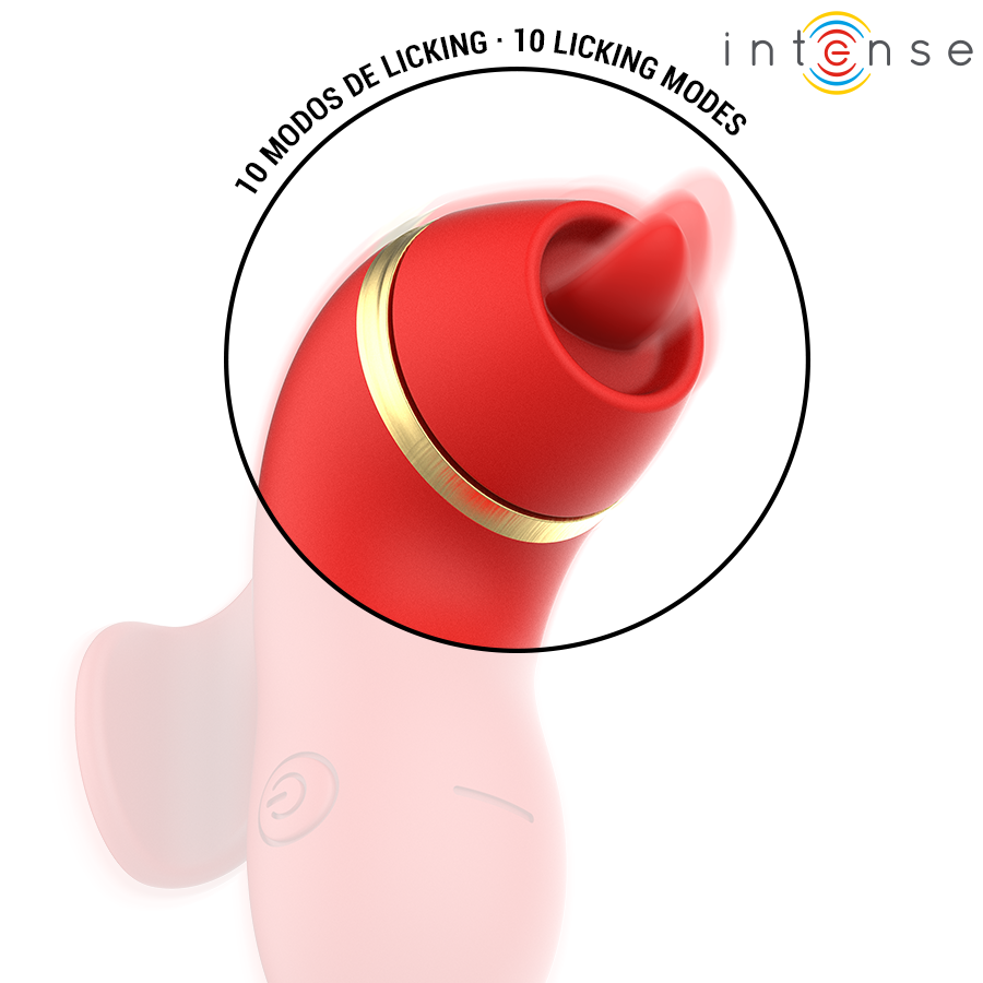 ESTIMULADOR PATTY CON 4 CABEZALES, SUCCIÓN, TAPPING, TICKLING Y LICKING - INTENSE