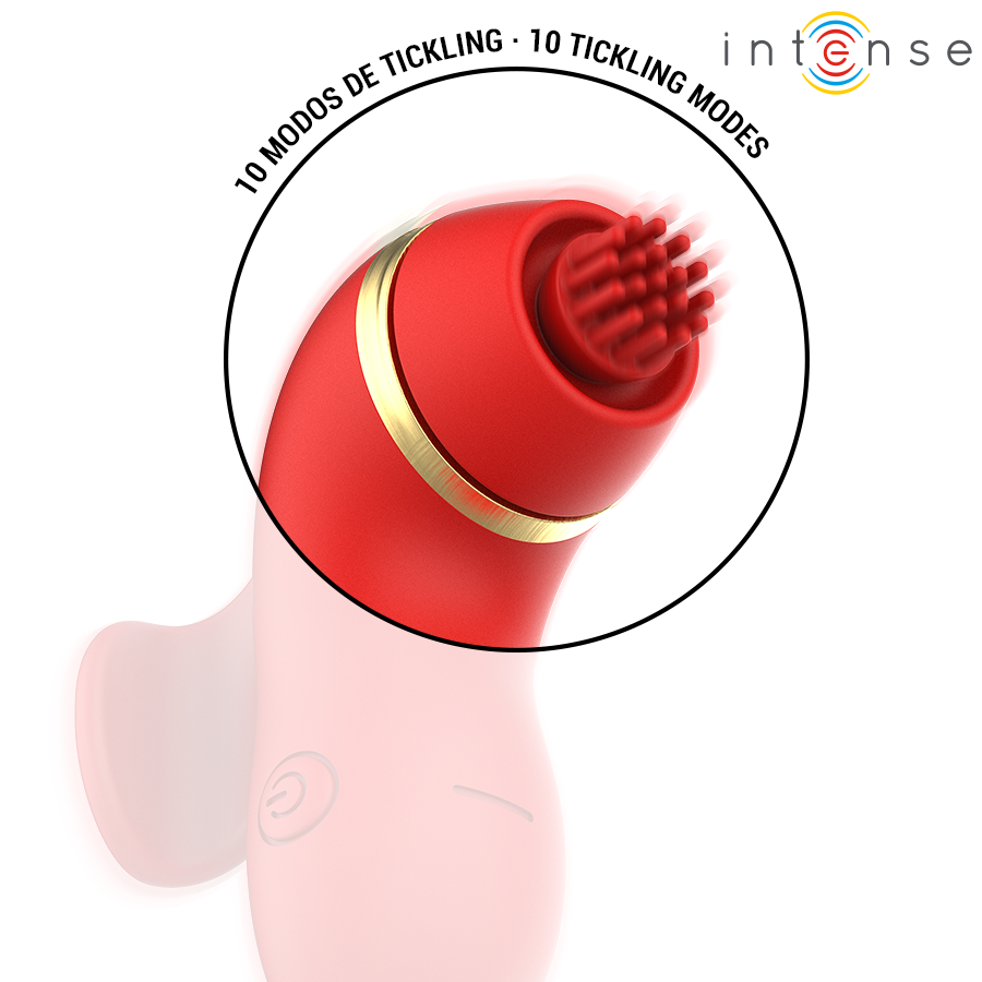 ESTIMULADOR PATTY CON 4 CABEZALES, SUCCIÓN, TAPPING, TICKLING Y LICKING - INTENSE