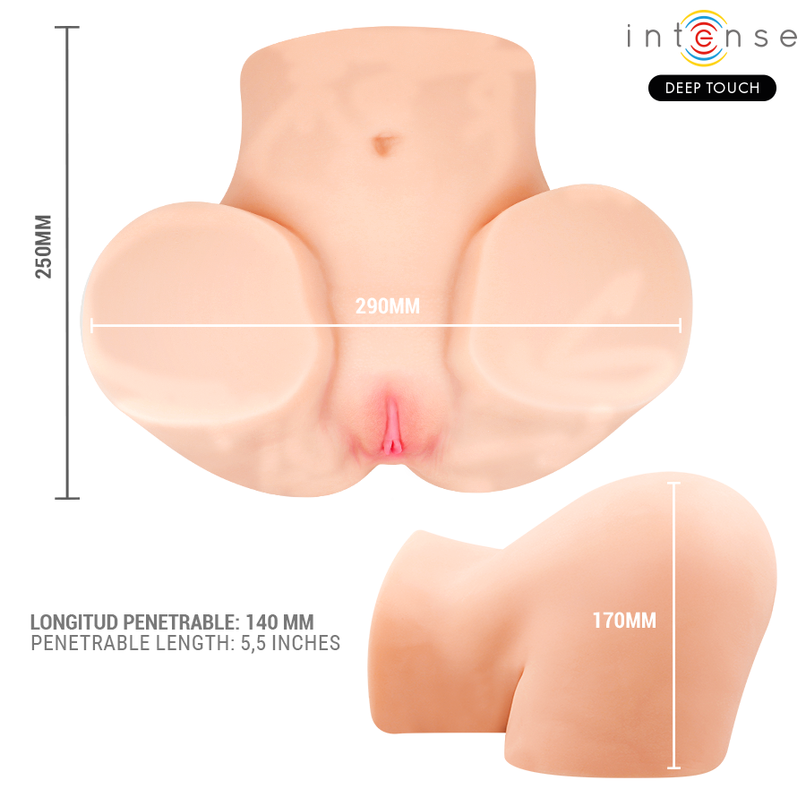 GINGER MASTURBADOR VAGINA CON EFECTO SUCCIÓN, CALOR, VIBRACIÓN Y VOZ CON CONTROL REMOTO 5.3 KG - INTENSE