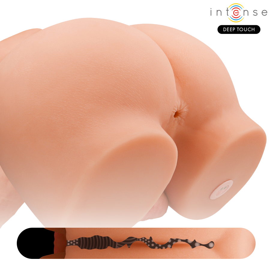 TORSO RICHIE CON ANO Y DILDO REALÍSTICO CON EMPUJE Y VIBRACIÓN CONTROL REMOTO 4.7 KG - INTENSE