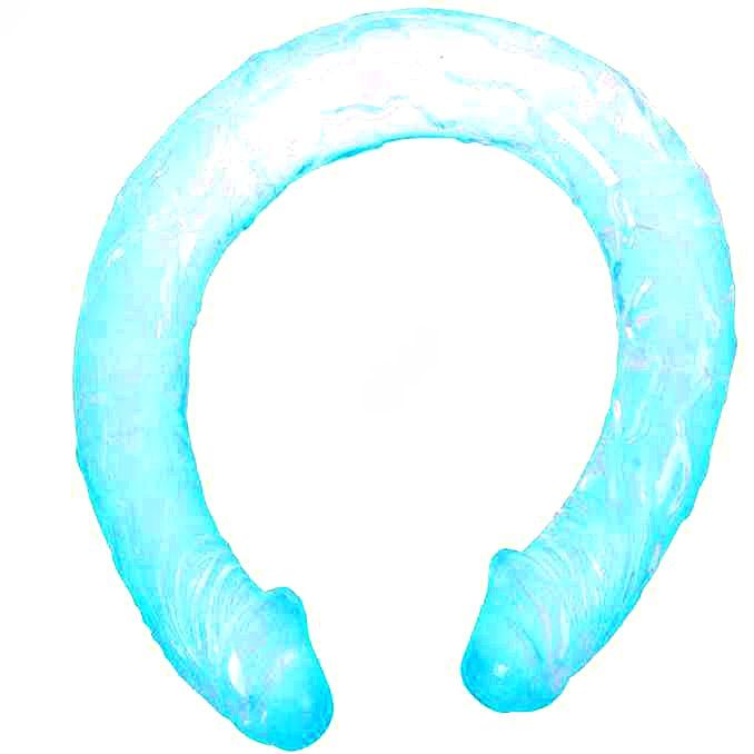 Dildo Doble 44 cm COLOR ROSA / LILA / AZUL - BAILE