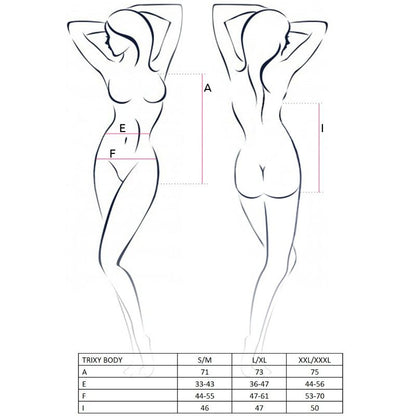 WOMAN TRIXY TEDDY MONO NEGRO TALLA S/M - PASSION