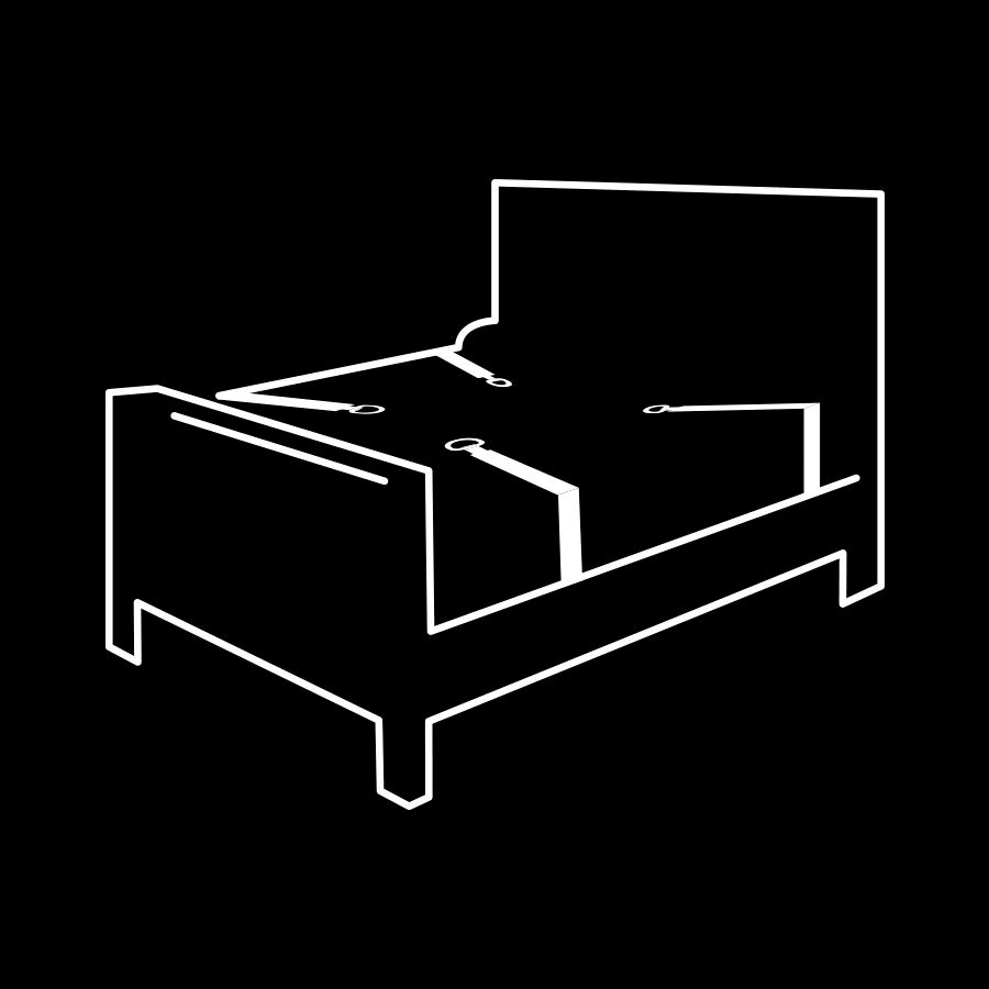 SET DE ESPOSAS Y ATADURAS CON FORRO DE NEOPRENO CAMA - FETISH SUBMISSIVE