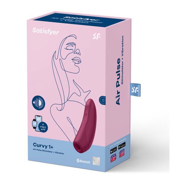 SATISFYER - CURVY 1 + ROJO ROSADO / ROSA APP